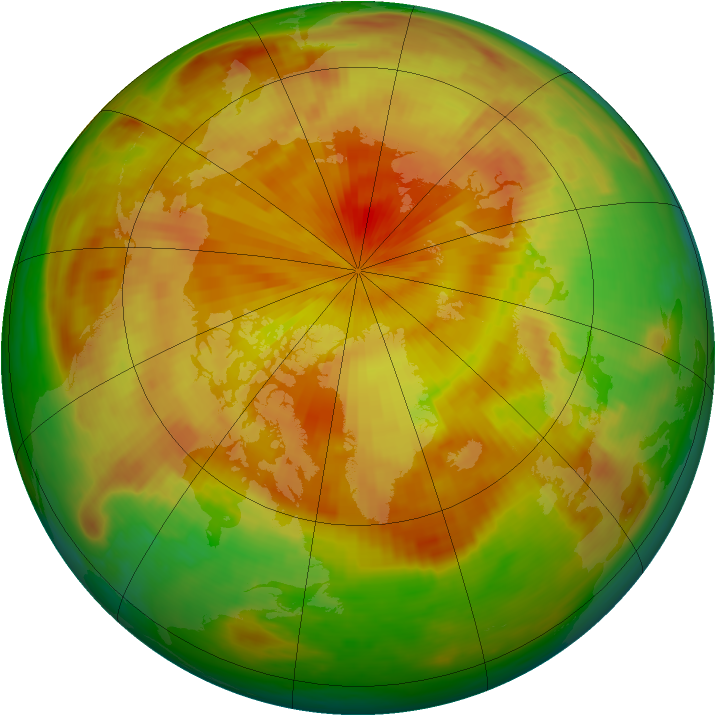 Arctic ozone map for 27 April 1986